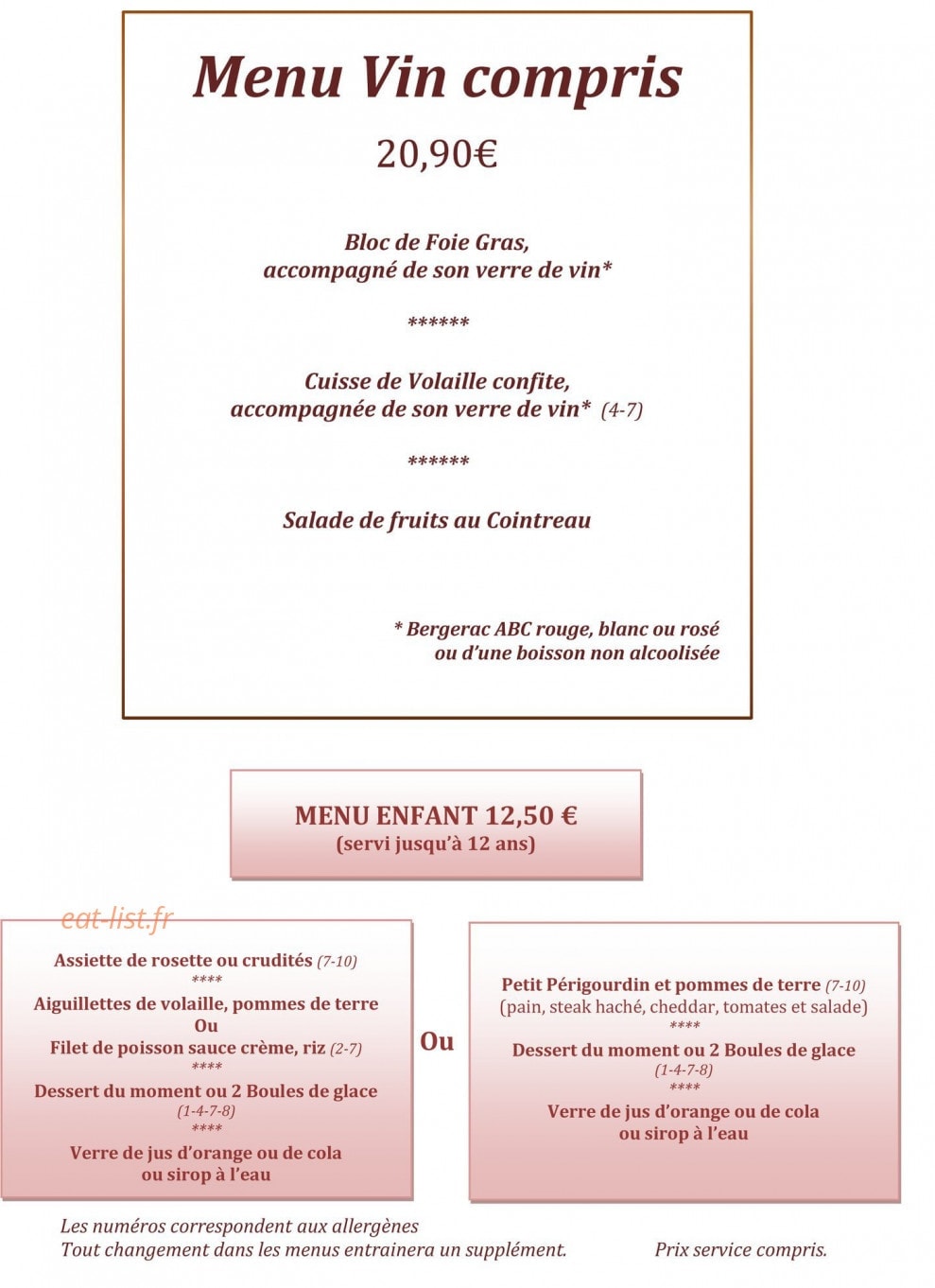 Le Cygne 2 étoiles — carte page 3