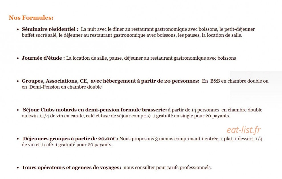 Le Bistrot — carte page 3