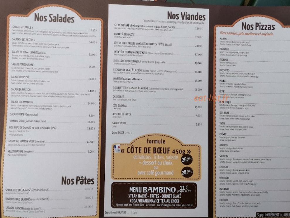 Les Pilotis — carte page 1
