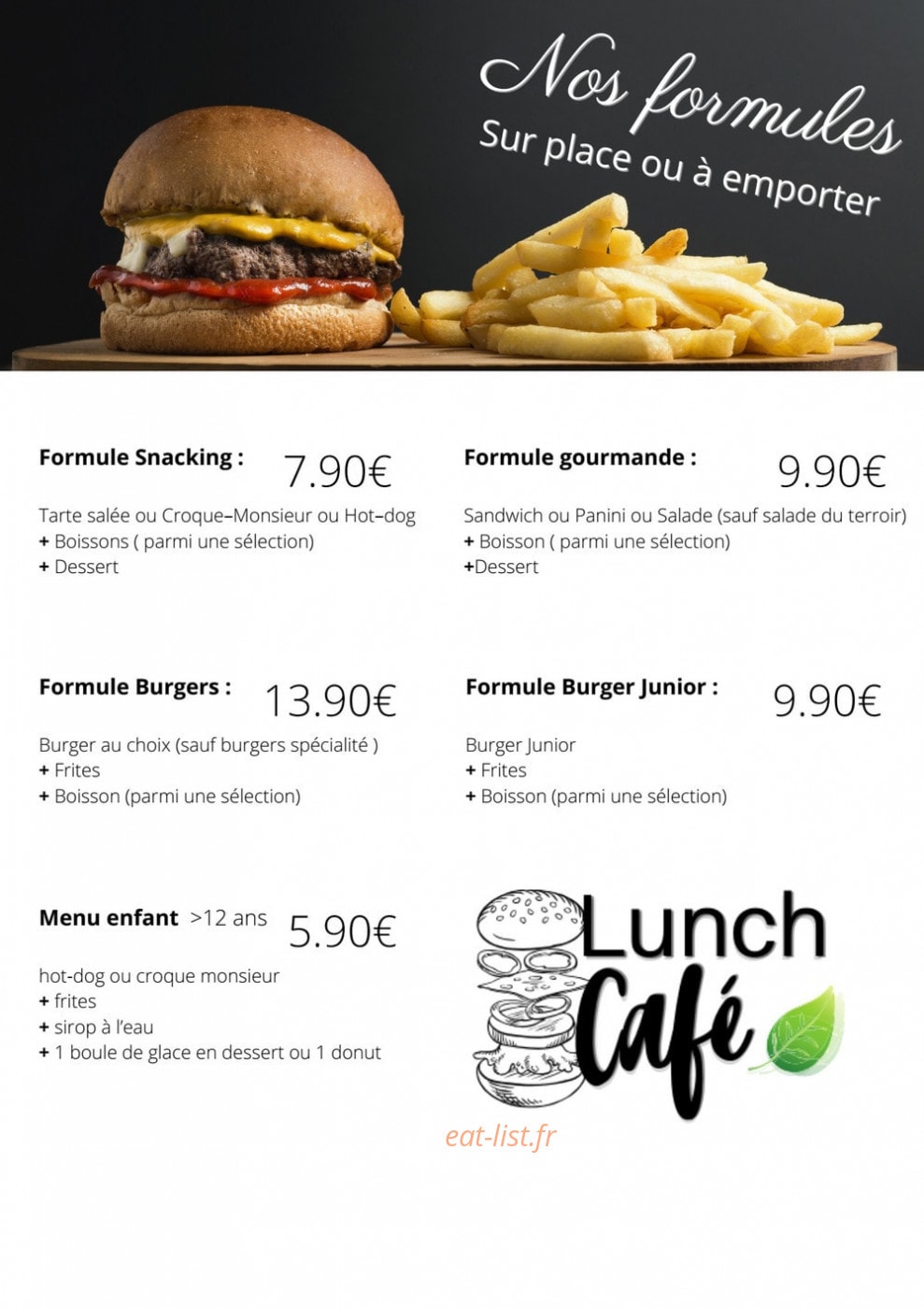 Lunch Café — carte page 3