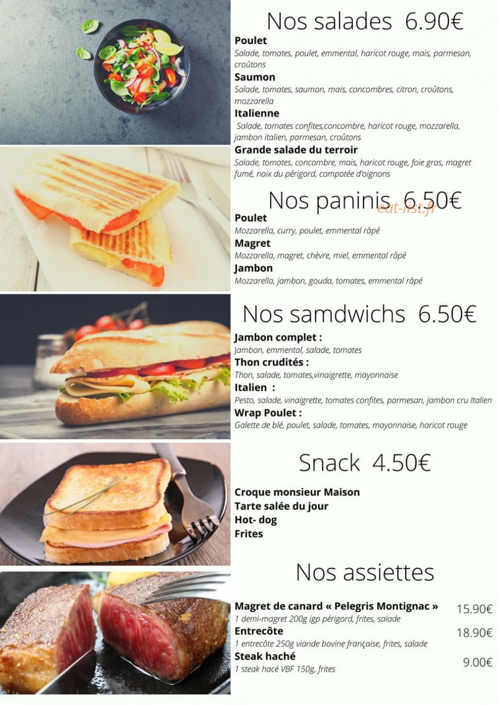 Lunch Café — carte page 2