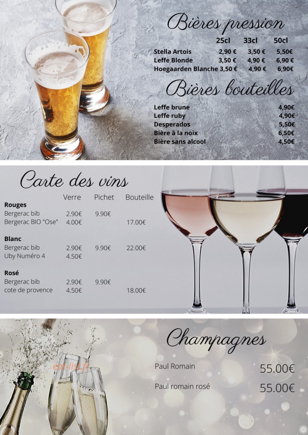 Lunch Café — carte page 4