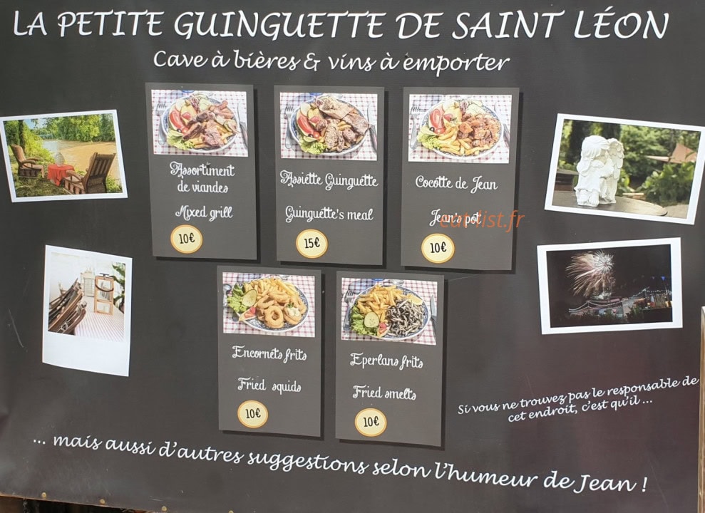 La Petite Guinguette zen — carte page 1