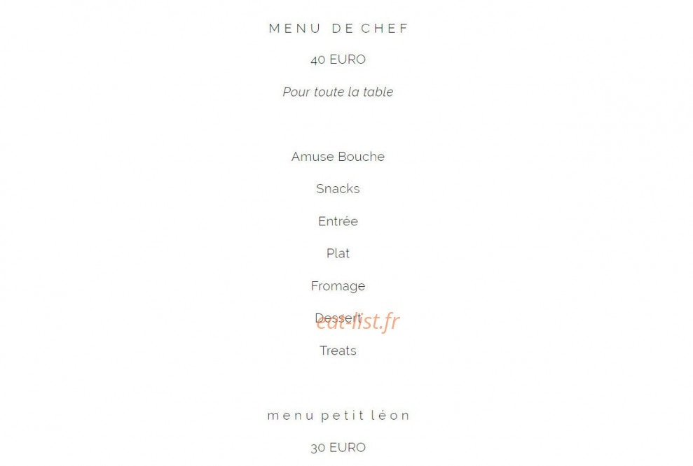Le Petit Léon — carte page 1