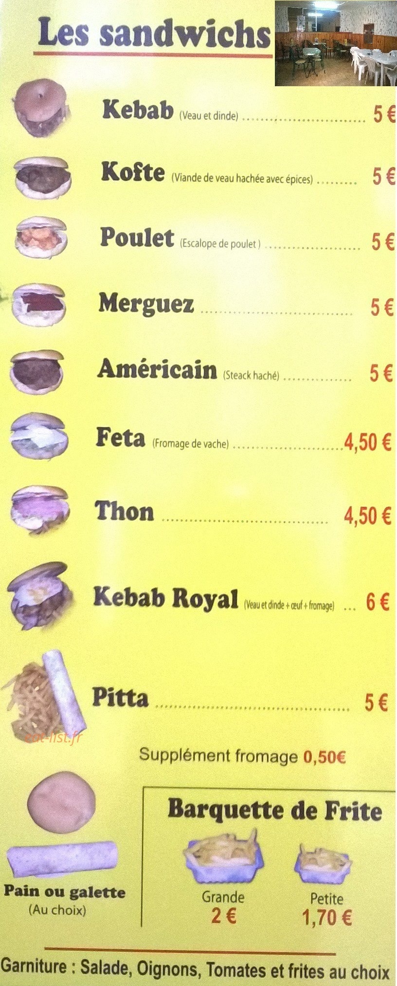 Dounia Kebab — carte page 1