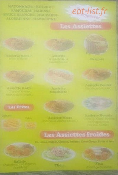 Dounia Kebab — carte page 2