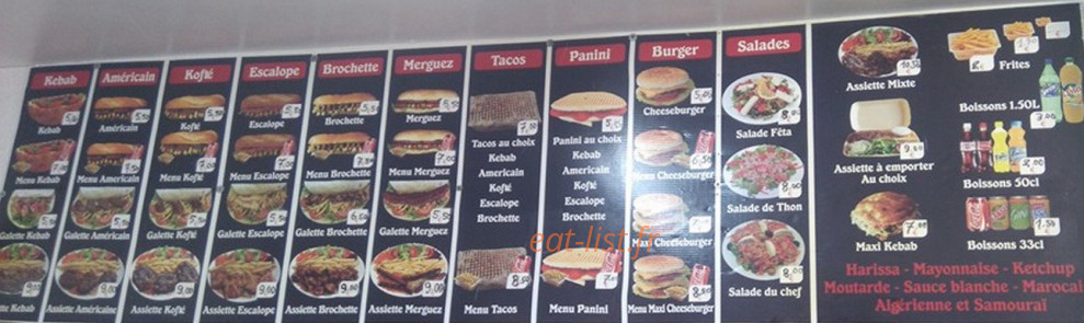 Dounia Kebab — carte page 4