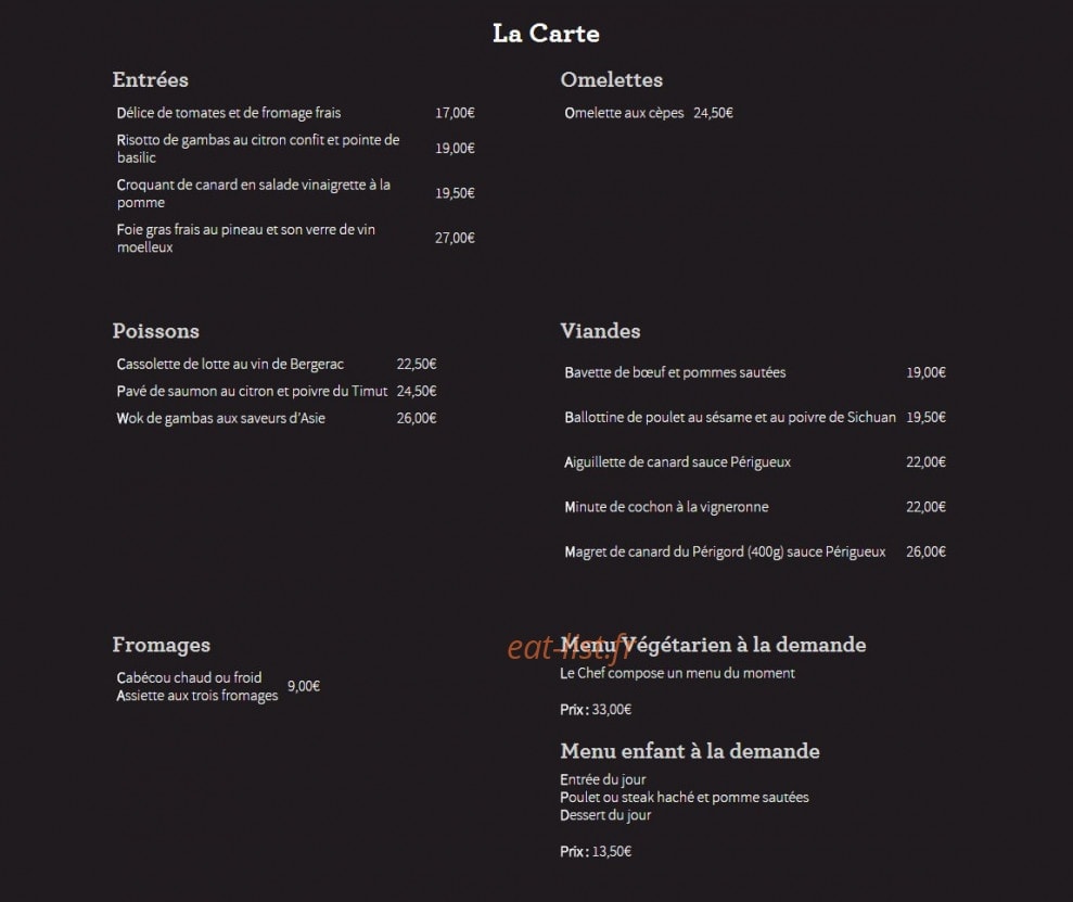 grand hotel Pelisson — carte page 6