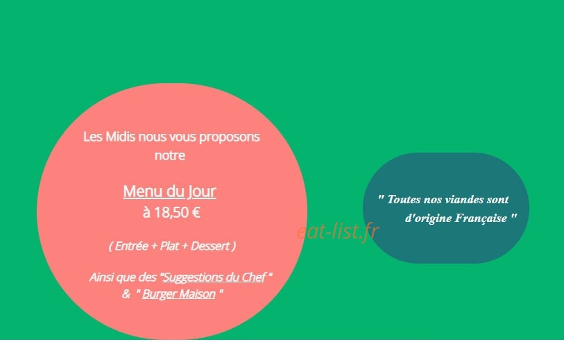 L'Atelier des Sens — carte page 2