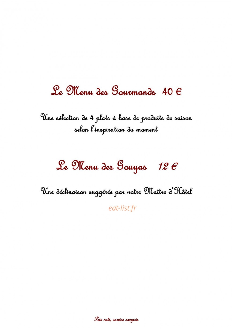Au Fil du Temps — carte page 2