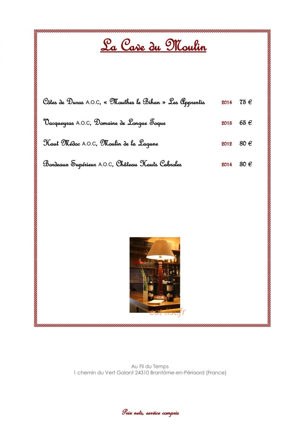 Au Fil du Temps — carte page 5