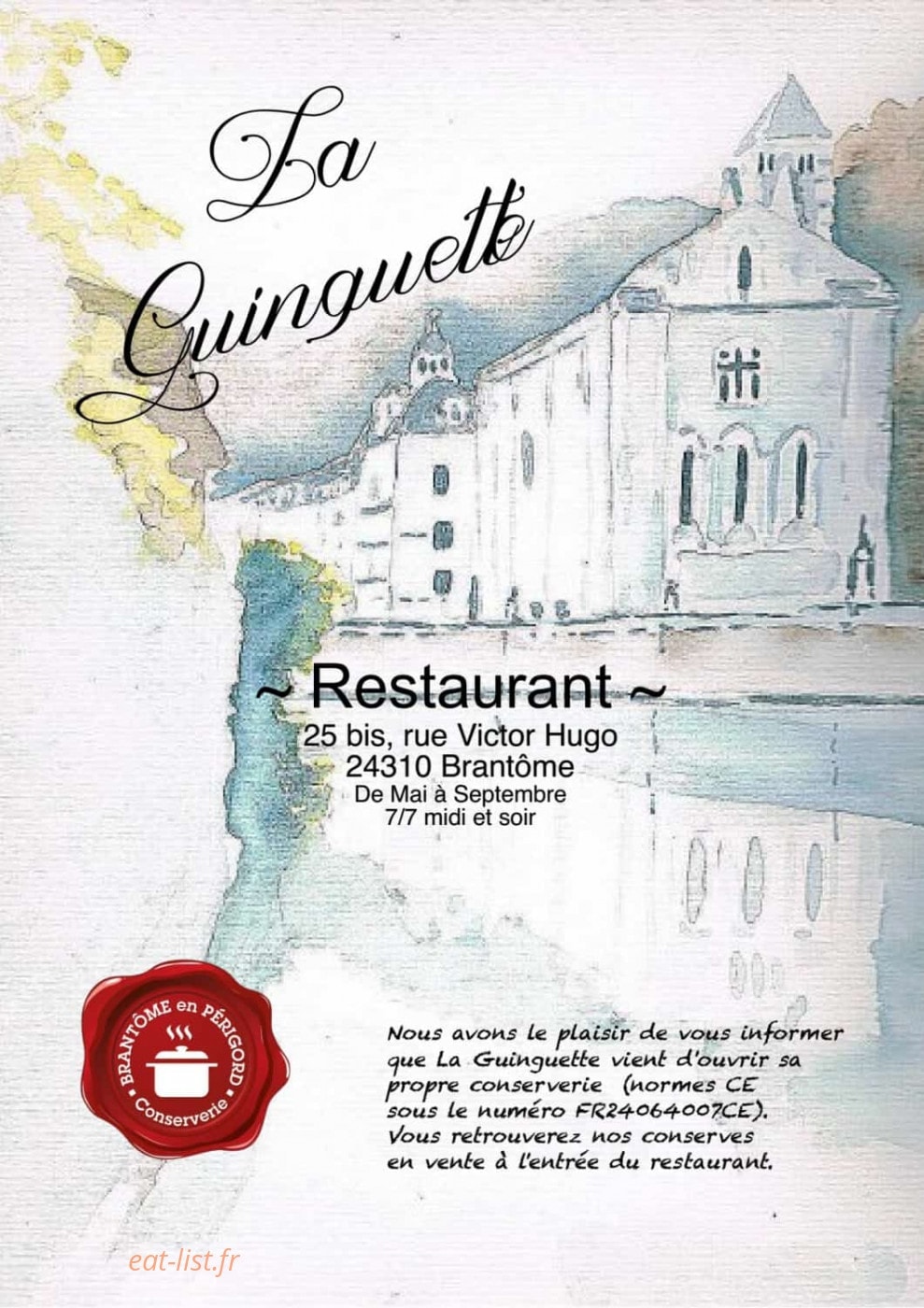 La Guinguette — carte page 1