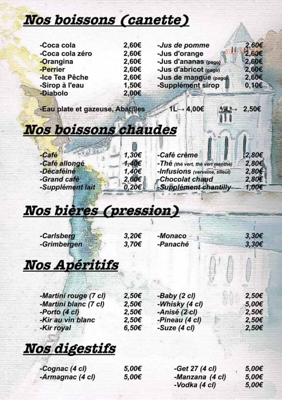 La Guinguette — carte page 6