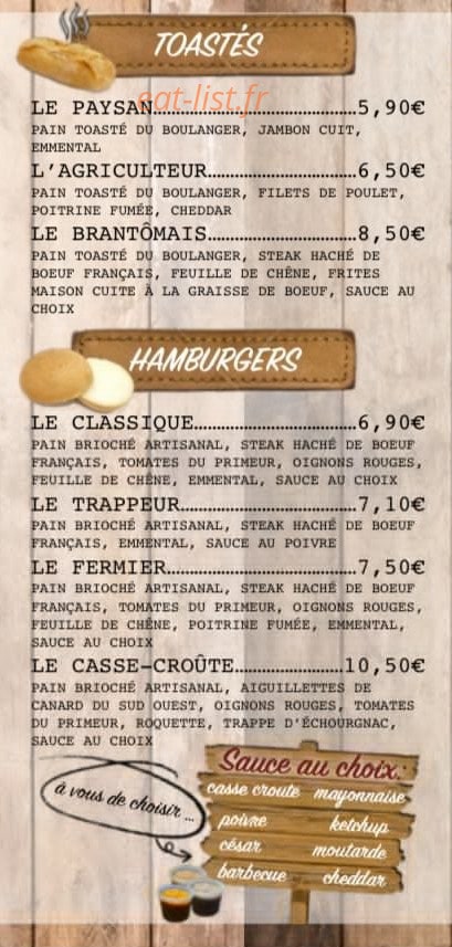Le Casse Croûte — carte page 3
