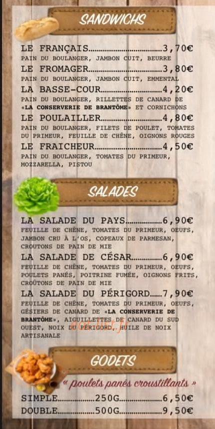 Le Casse Croûte — carte page 2
