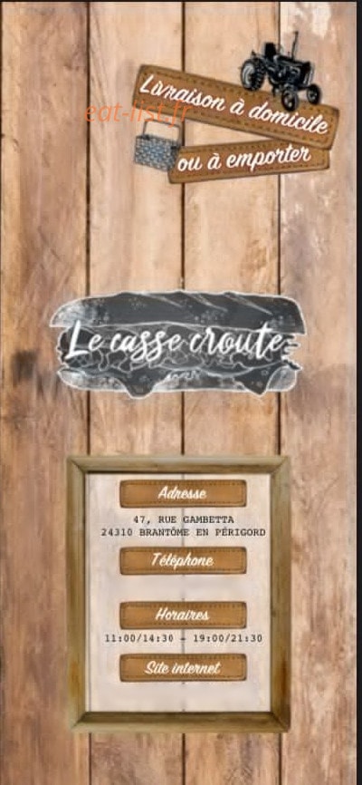 Le Casse Croûte — carte page 1