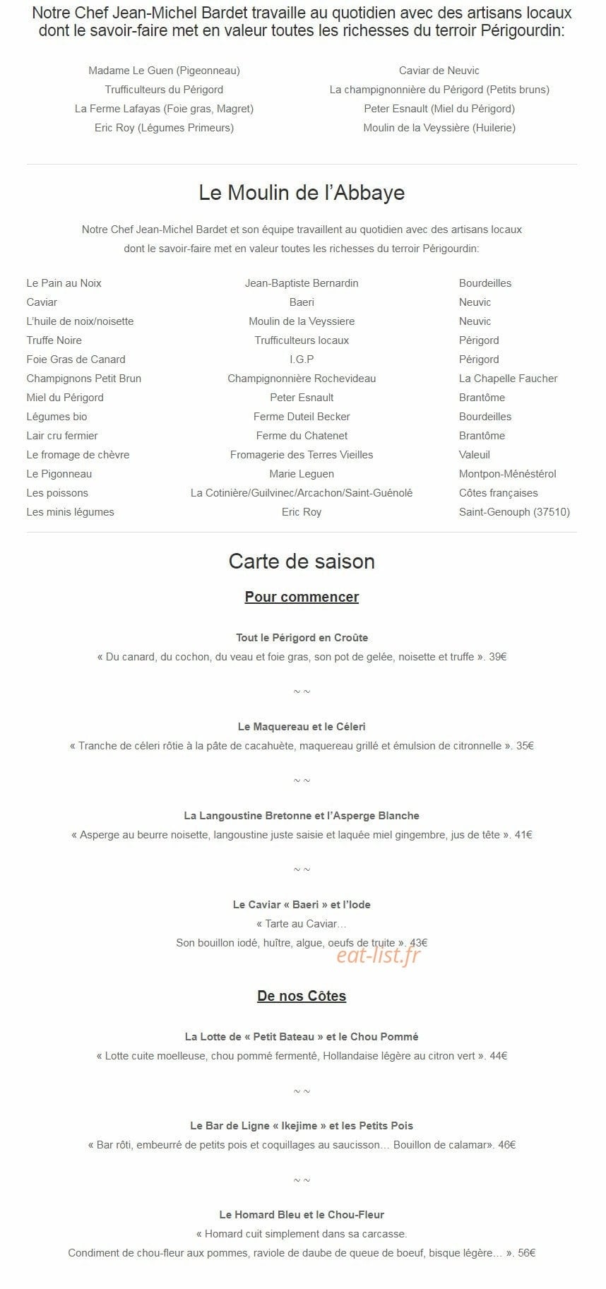 Moulin de l'Abbaye — carte page 1