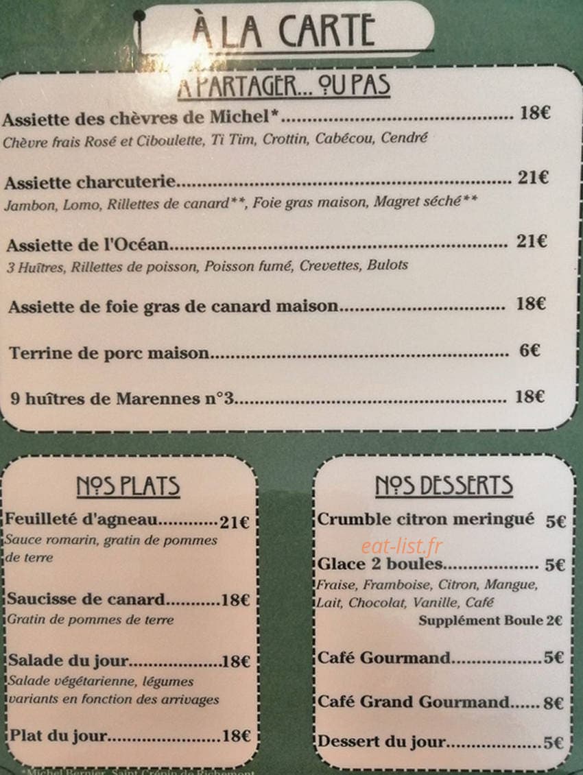 Rosé et Ciboulette — carte page 1