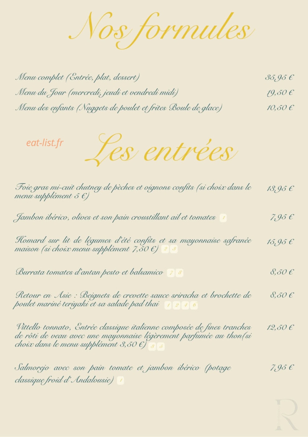 Renaissance Le Change — carte page 1