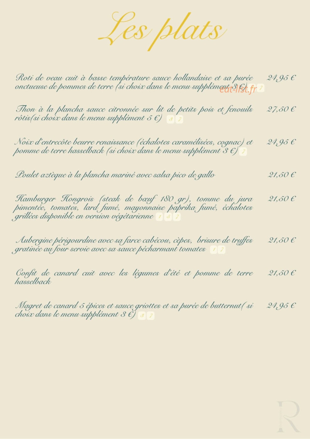 Renaissance Le Change — carte page 2