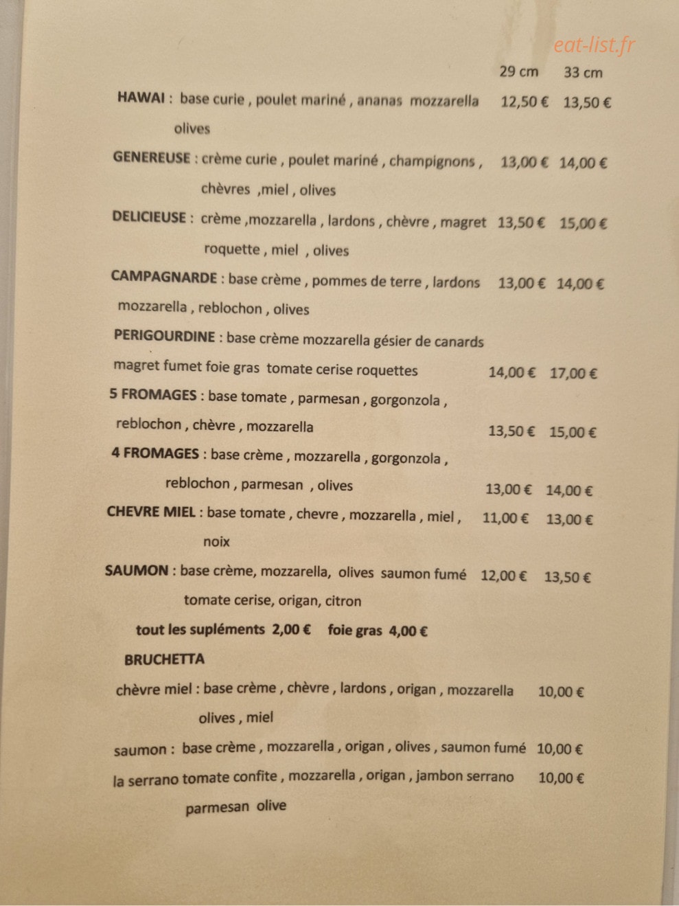 Le Limoncello — carte page 2