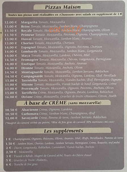 Le Cabanon — carte page 1