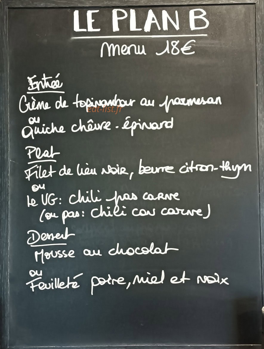 Le Plan B — carte page 1