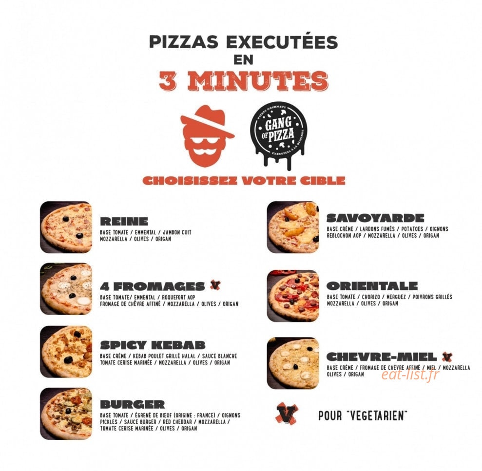 Gang Of Pizza — carte page 1