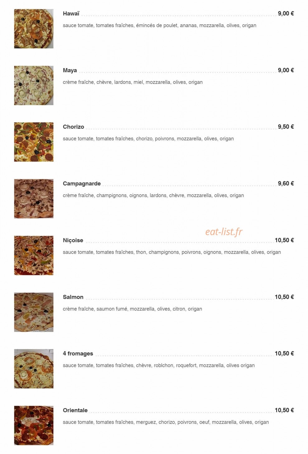 Pizzéria le saint âpre — carte page 2