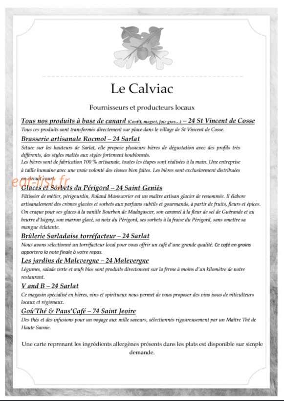 Le Calviac — carte page 1