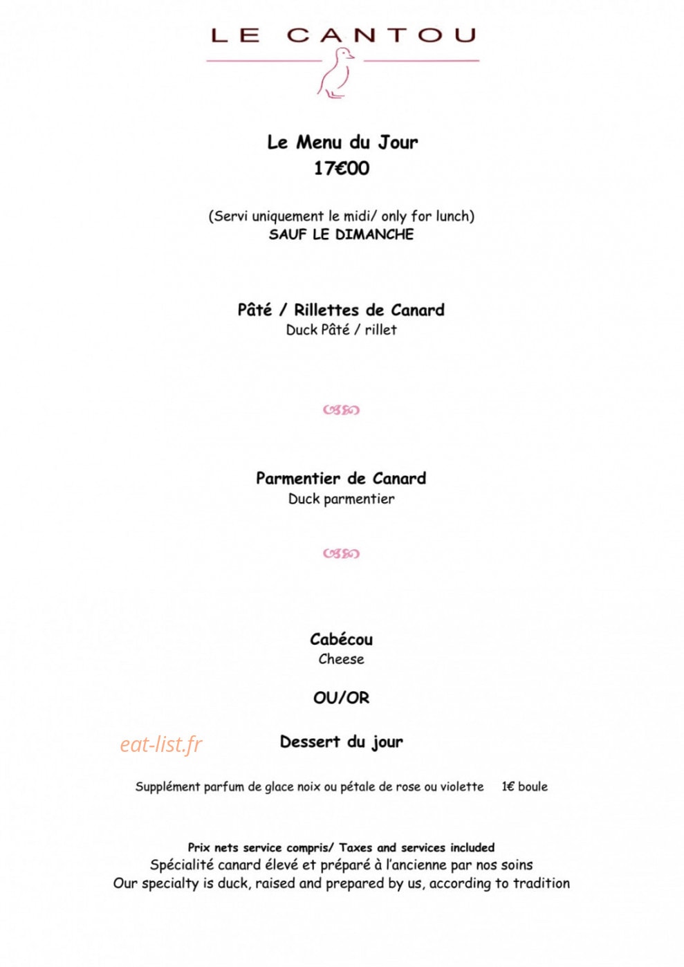 Le Cantou — carte page 3