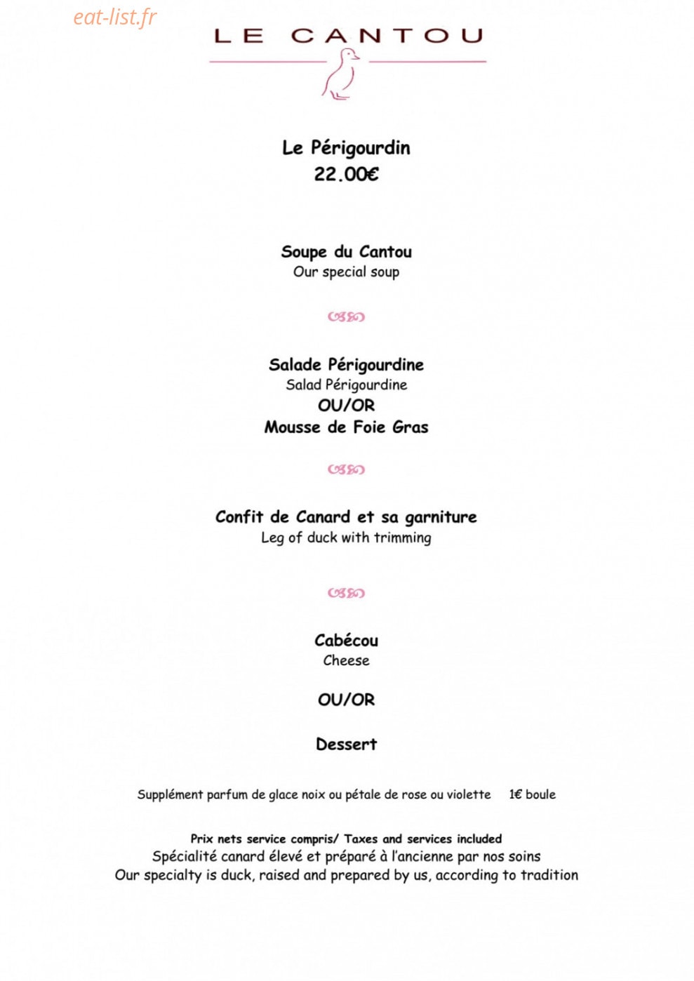 Le Cantou — carte page 4