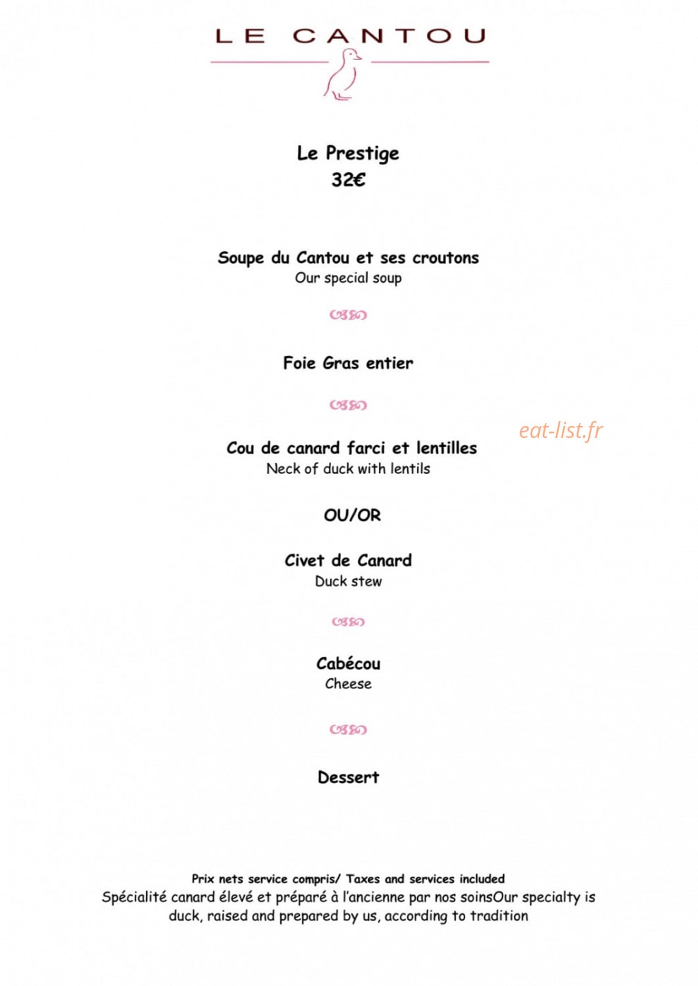 Le Cantou — carte page 7