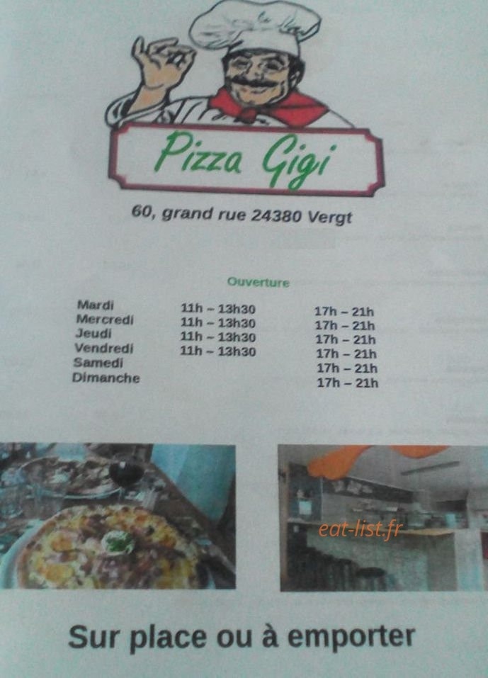pizza gigi — carte page 1