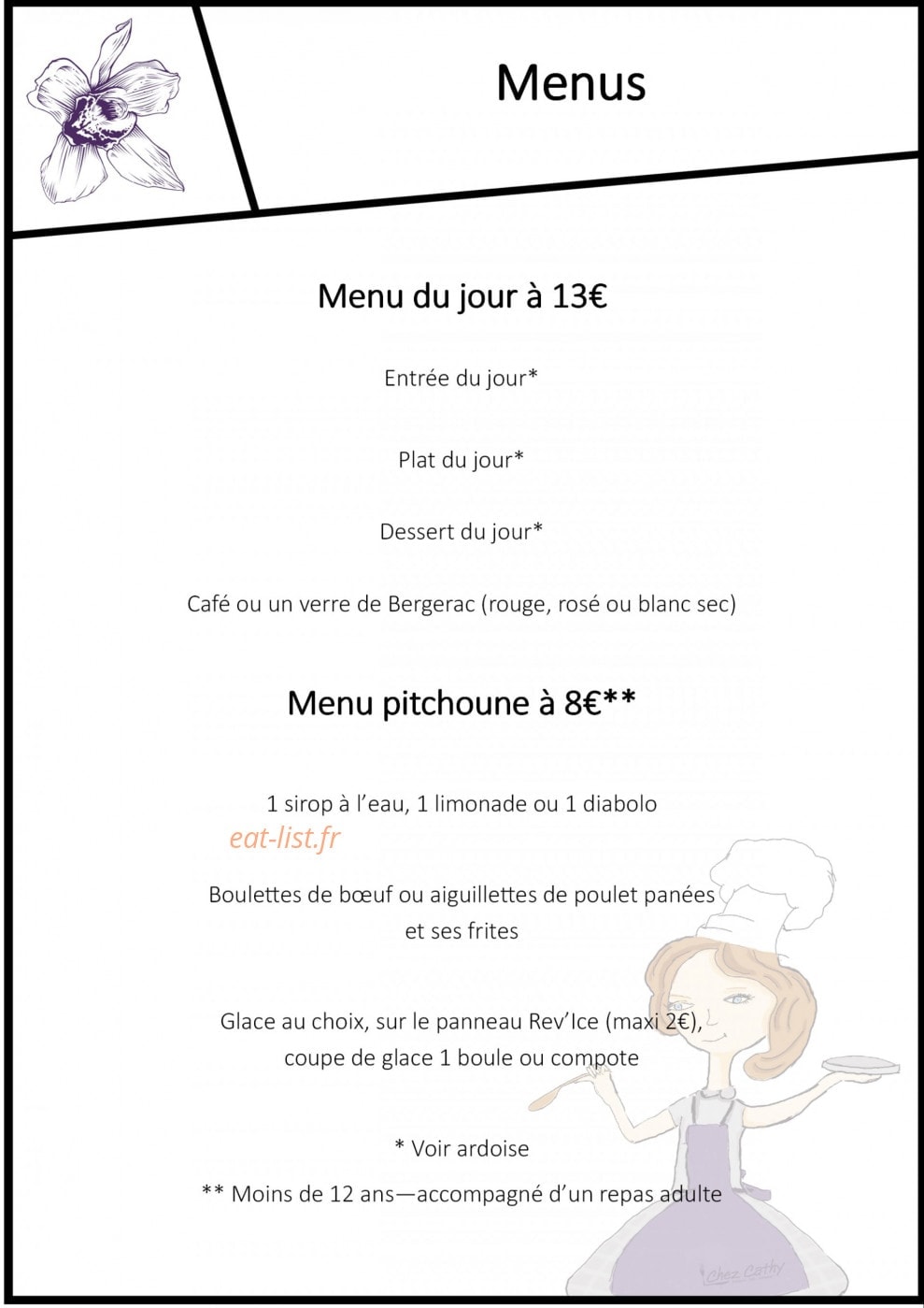 Chez Cathy — carte page 4