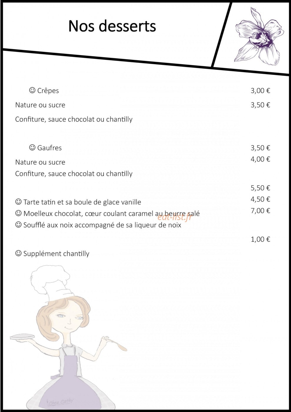 Chez Cathy — carte page 5