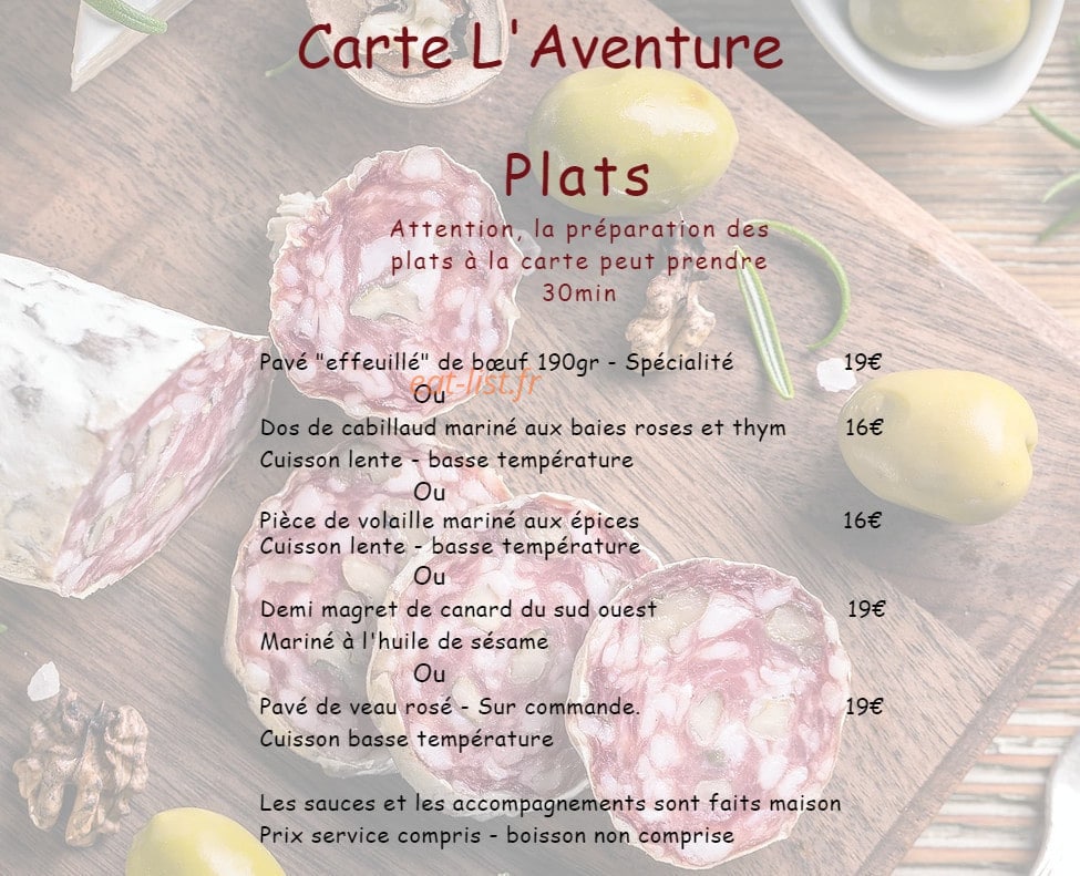 L'aventure — carte page 1
