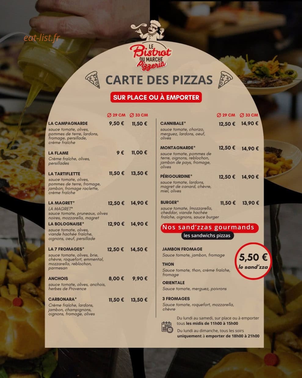 Le bistrot du marché — carte page 1