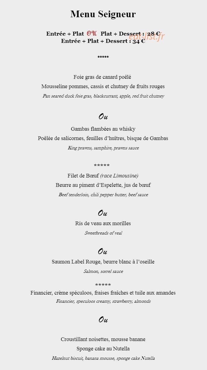 Le Troubadour — carte page 2