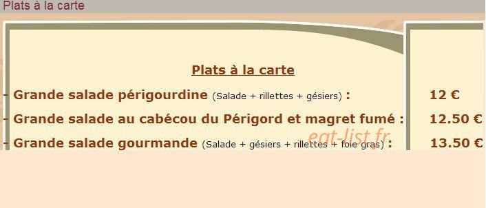 Auberge du Musée — carte page 8