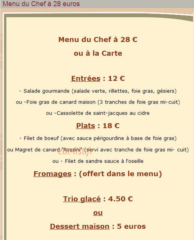 Auberge du Musée — carte page 7