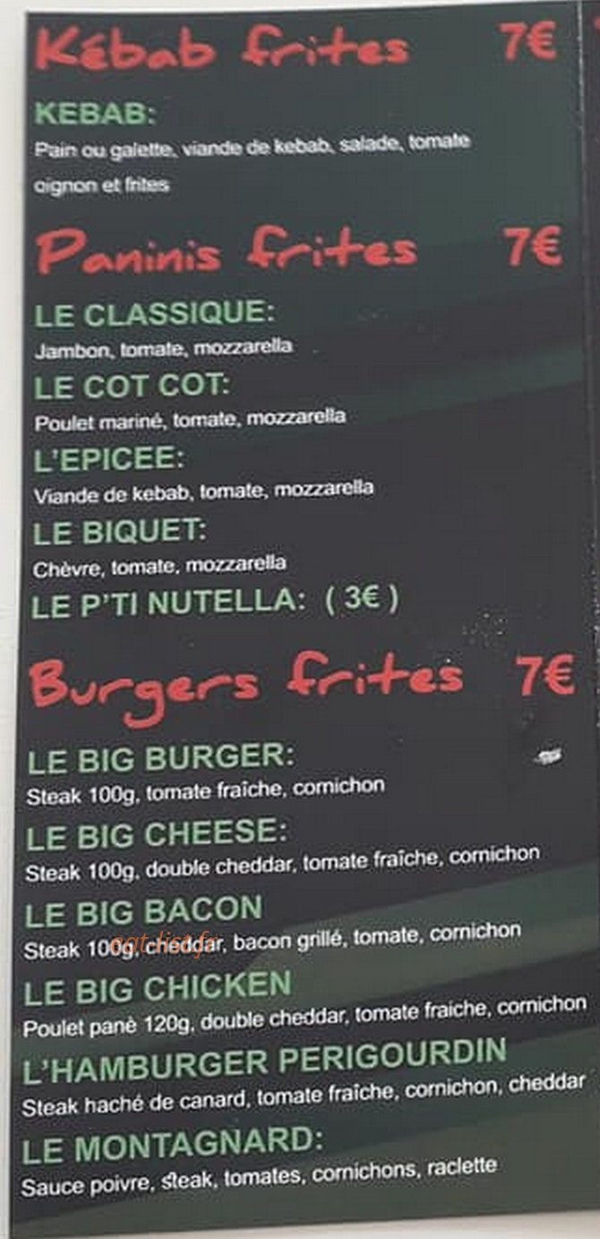 Le P'ti Michou — carte page 5