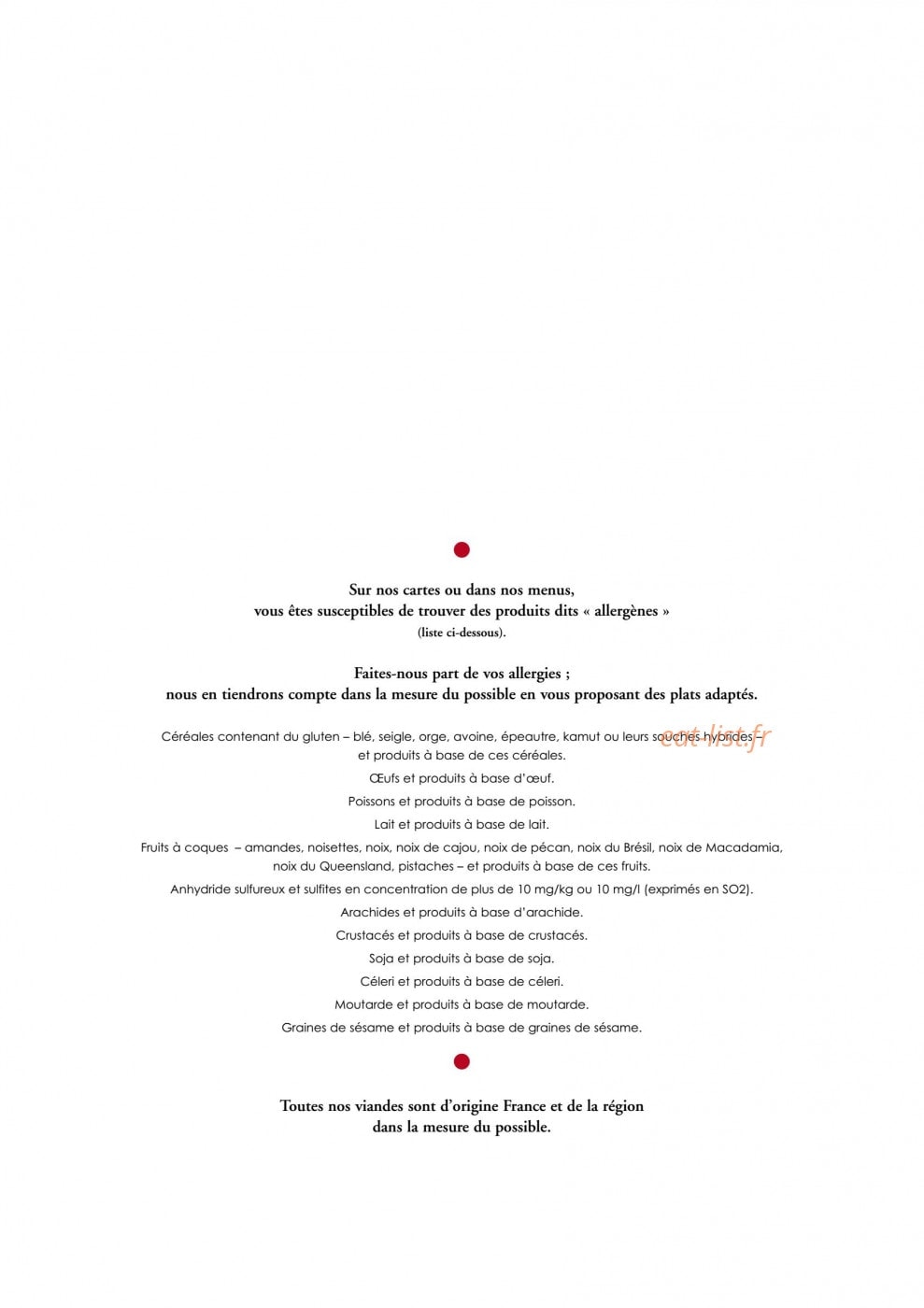 La Table à Manger — carte page 2