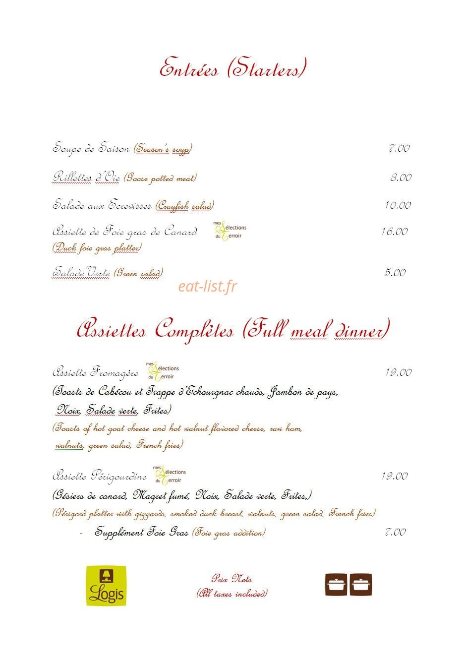 La Charmille — carte page 1
