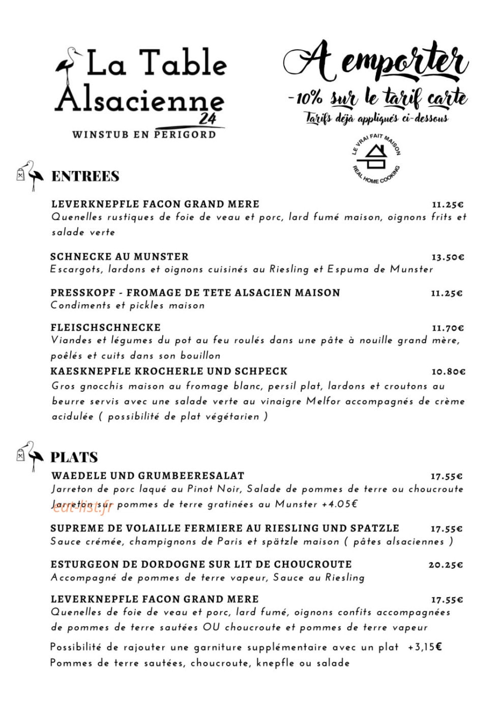 La Table Alsacienne 24 — carte page 3