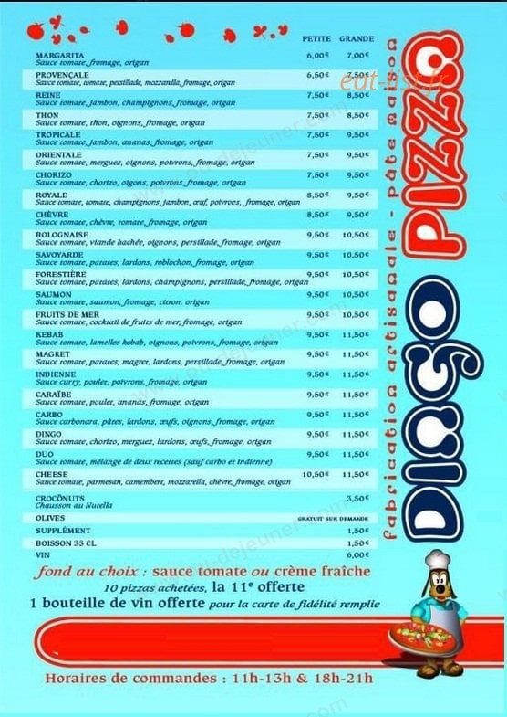Dingo PiZ za — carte page 1
