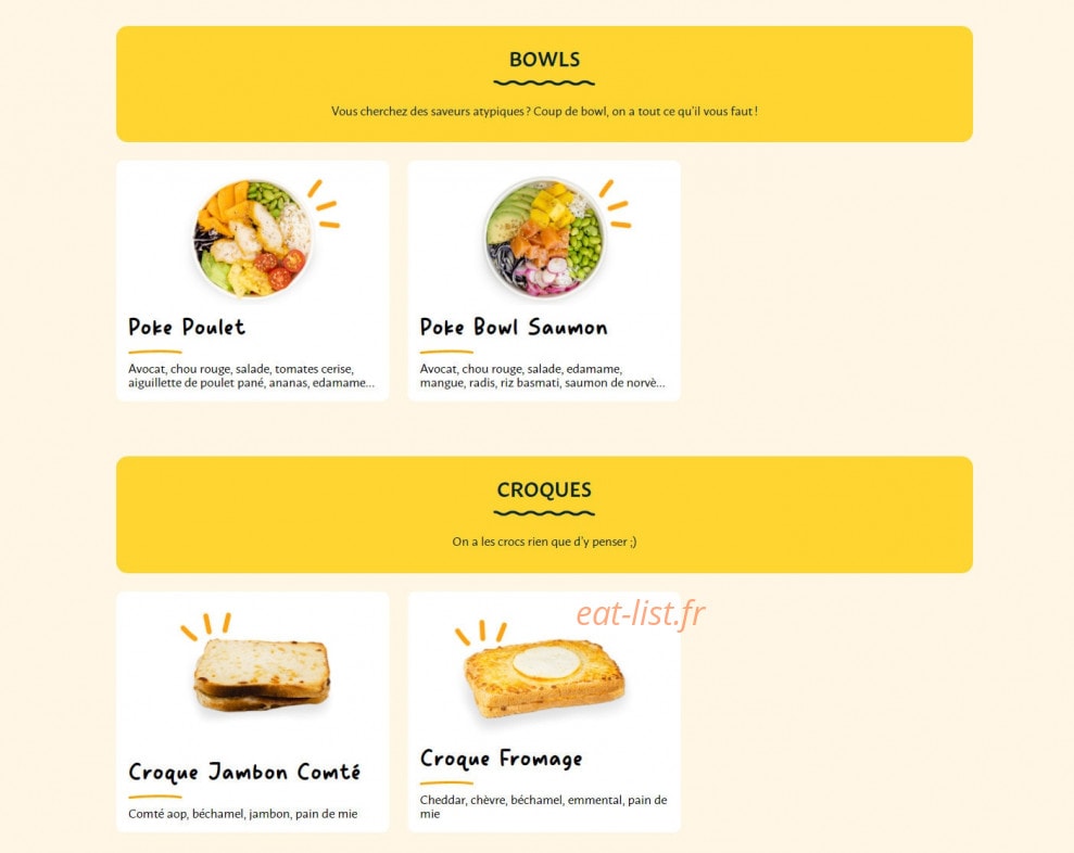 La Croissanterie — carte page 3