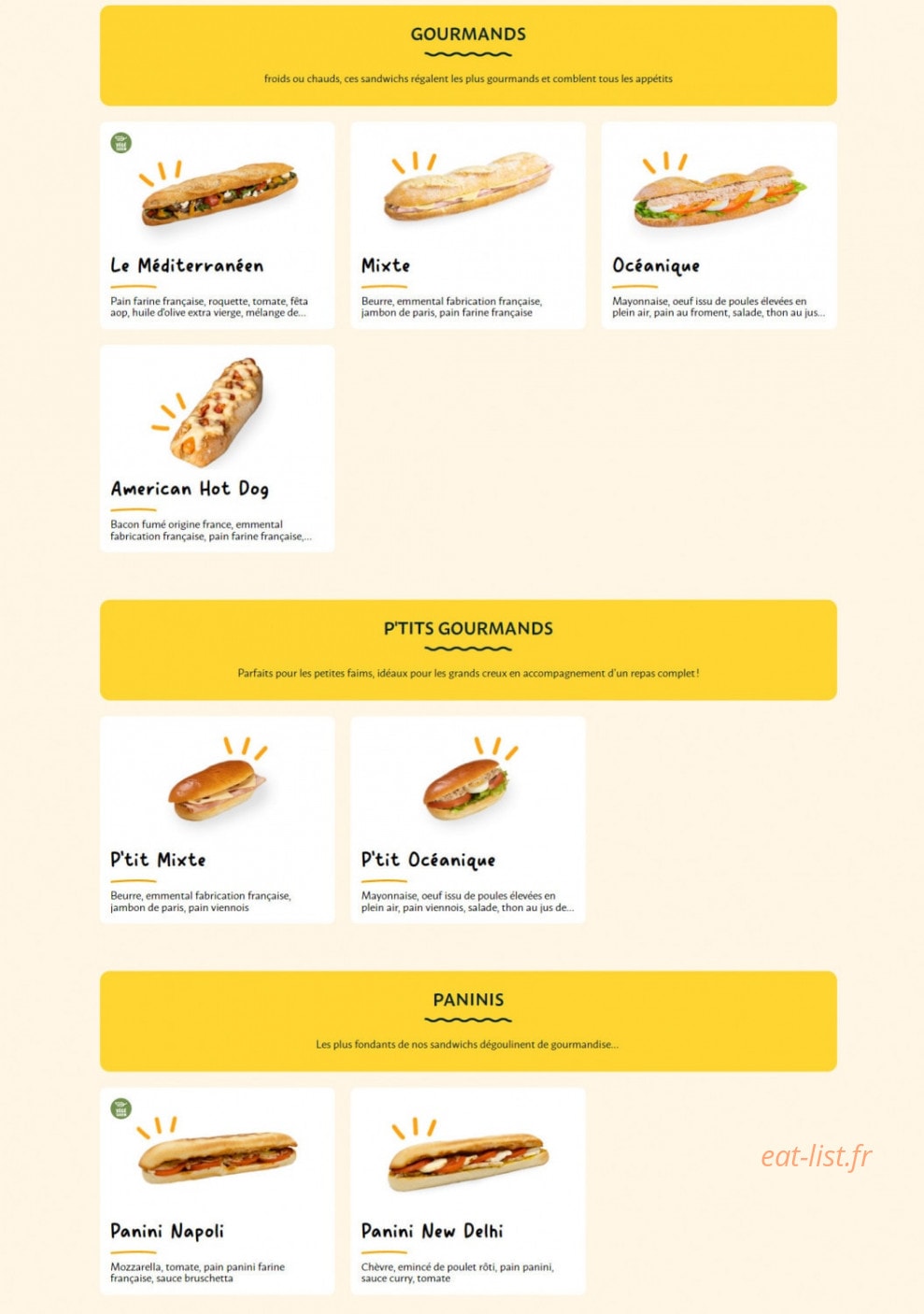 La Croissanterie — carte page 2