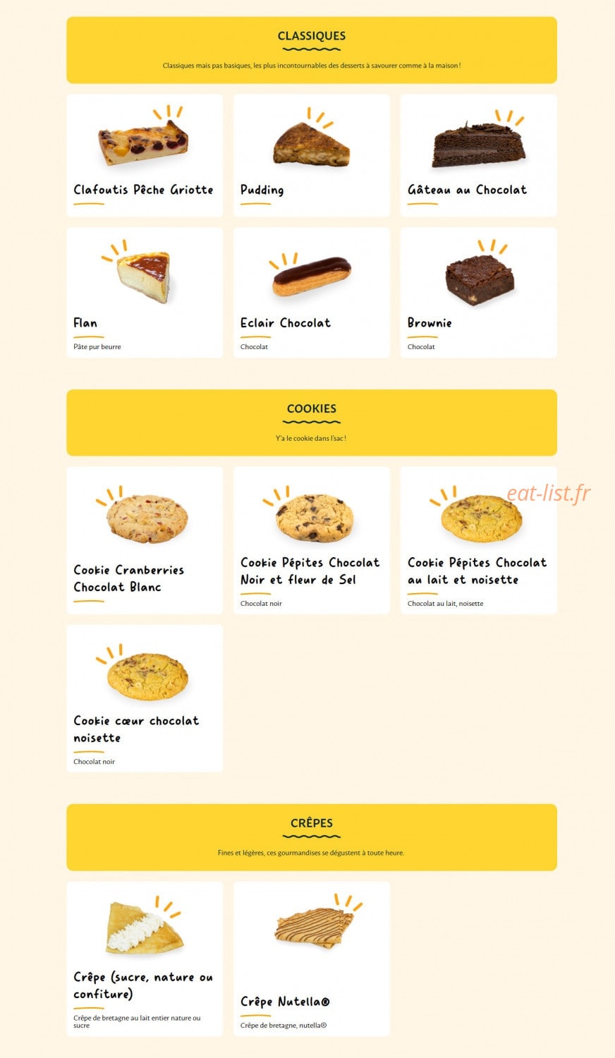 La Croissanterie — carte page 5