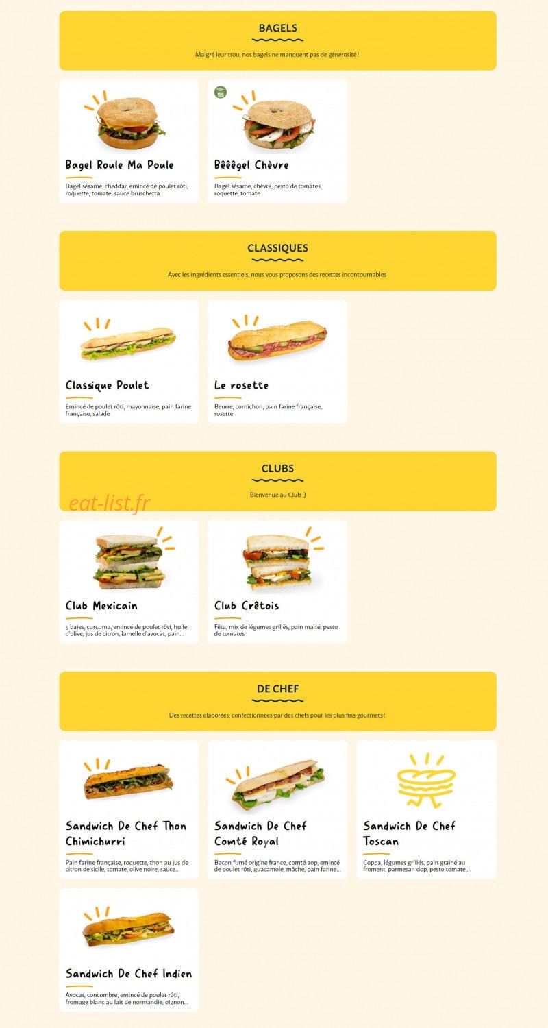 La Croissanterie — carte page 1